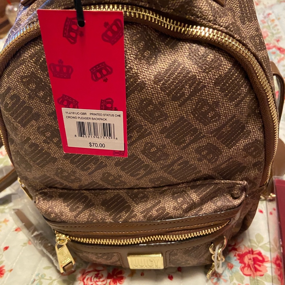Brand new Juicy Couture backpack with matching wallet & coin purse